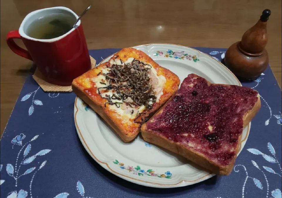 トースト二種(朝ご飯)|enarinさん