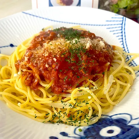 「インスタントヴィーガン　ベジミートソース」を使ってみたSnapdishの料理・レシピ写真:ミートソースパスタ🍝　