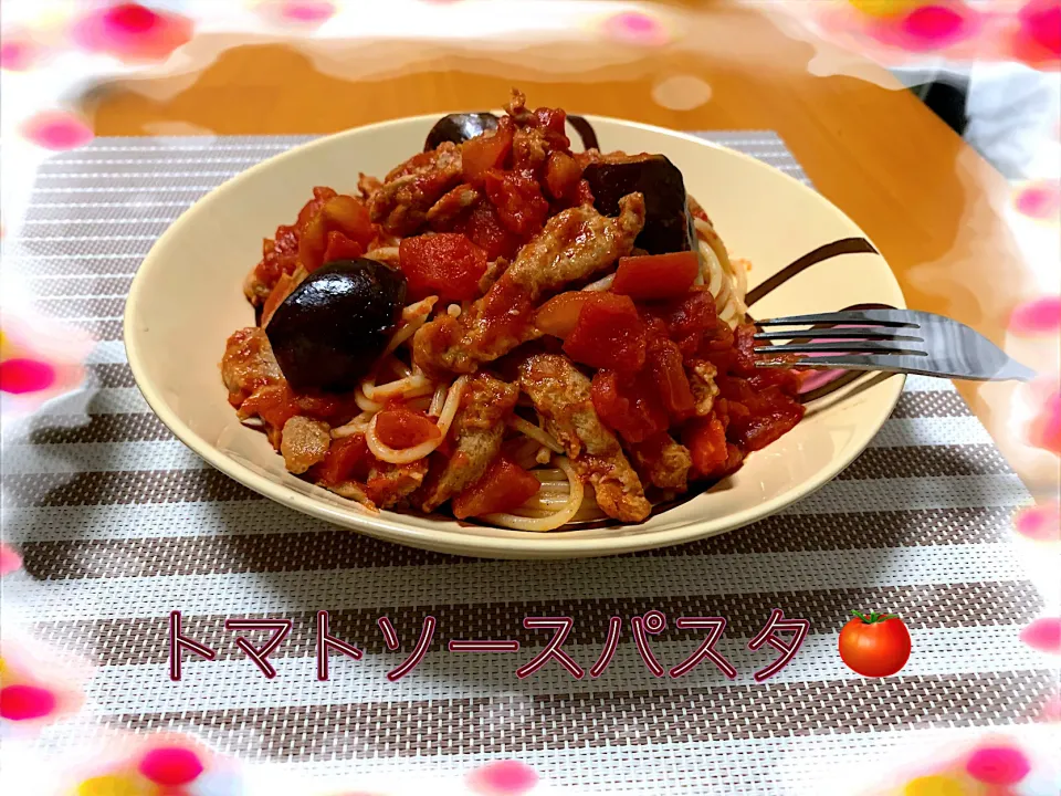 トマトソースパスタ🍅|めっちいさん