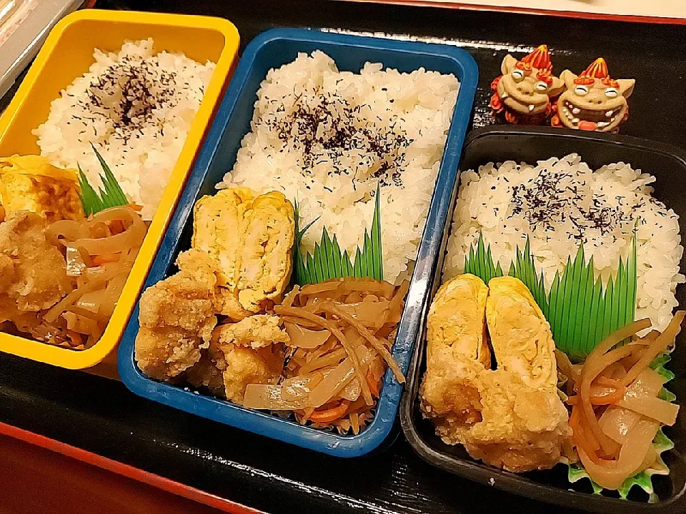 夫弁当、息子弁当、娘弁当|みどりさん