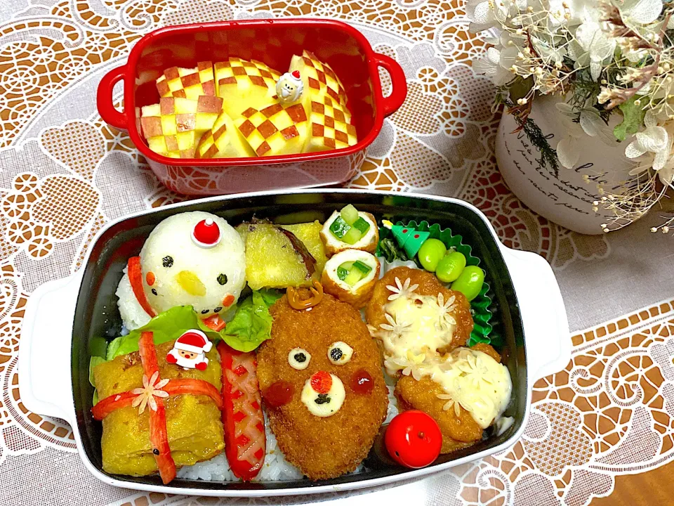 2022.12.5はトナカイのメンチカツ弁当🎄|makoさん