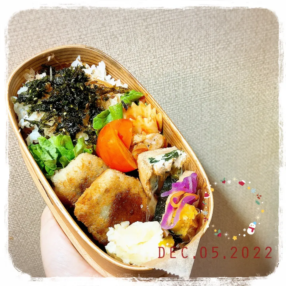 12/5 ☺︎ 白身魚のフライ弁当✩.*˚|jon2さん