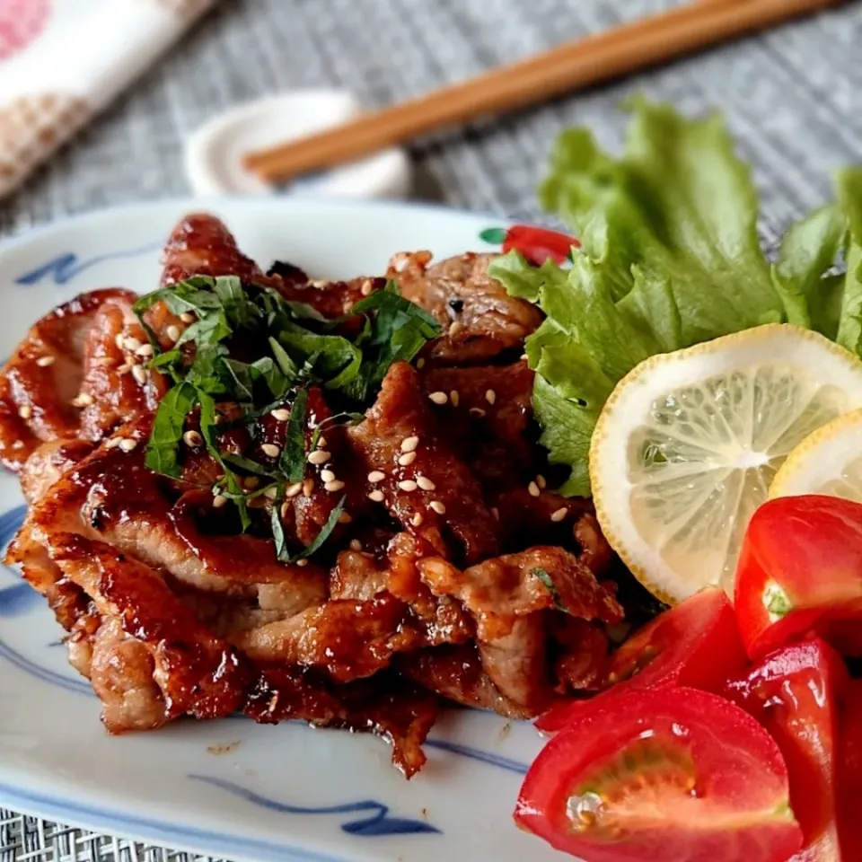 薄切り肉のゴマ味噌焼き|ポトスさん