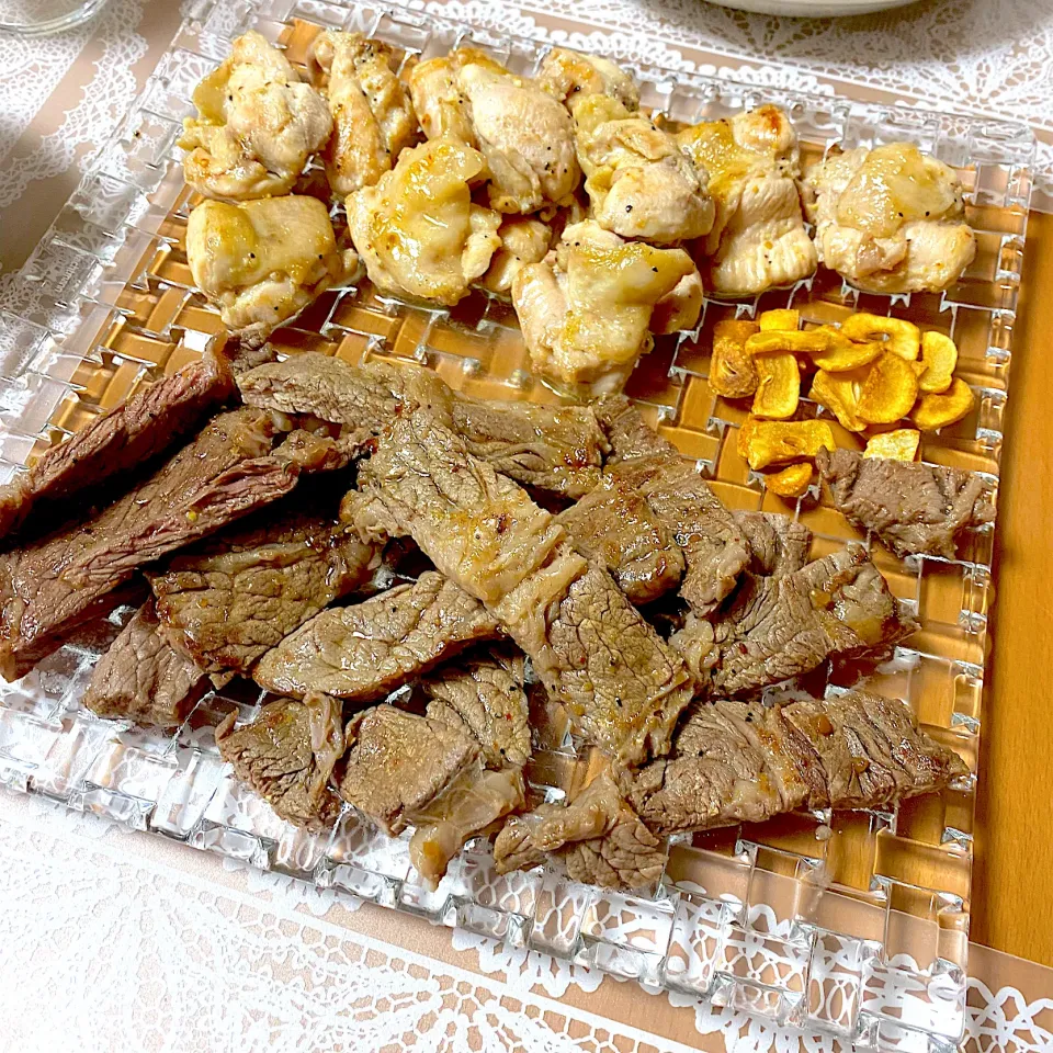 チキンとビーフのステーキ🥩|かなママさん