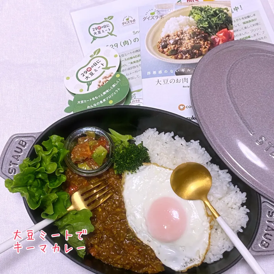 Snapdishの料理写真:大豆ミートでキーマカレー|☆senchan☆さん