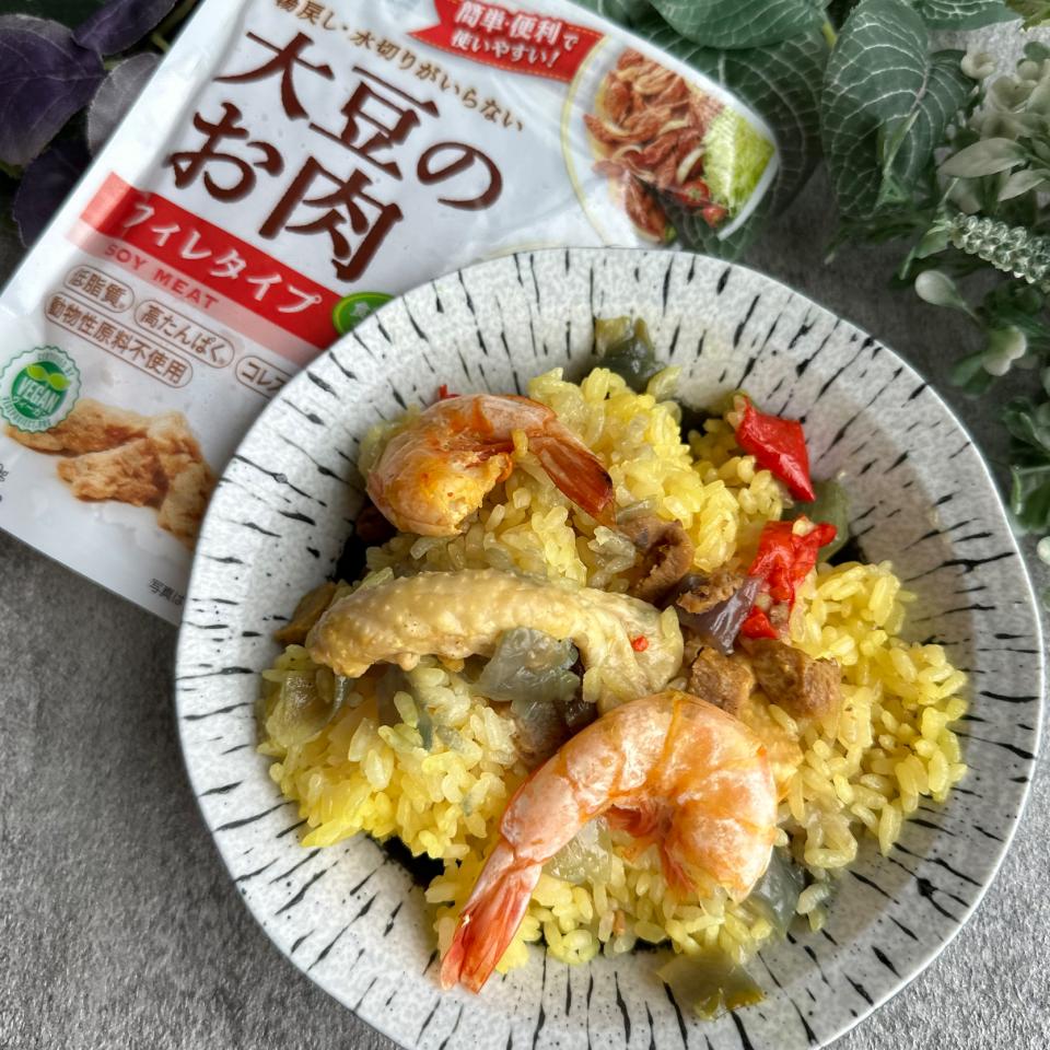 らぴすらずり(らぴ)さんの料理 彩りきれいなチャプチェに大豆ミート