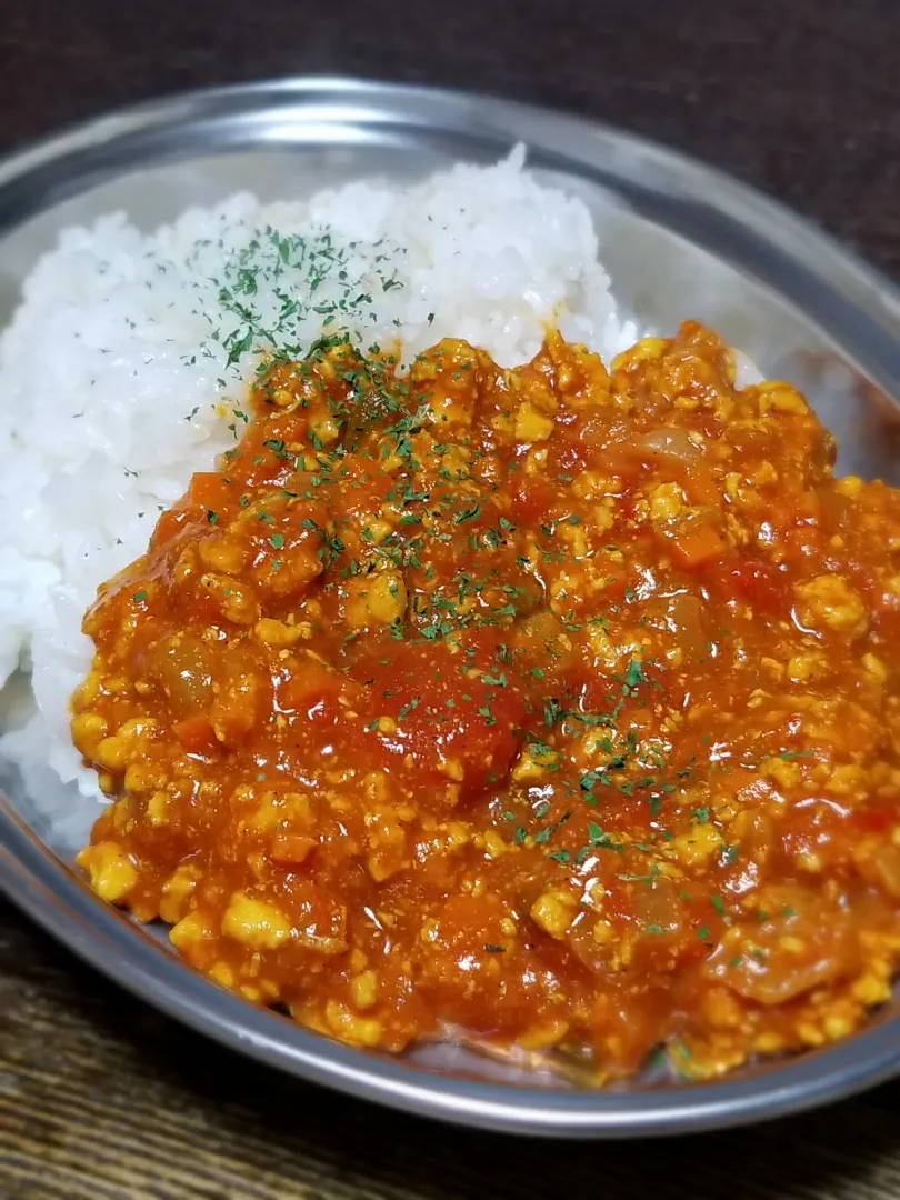 Snapdishの料理写真:ささみdeヘルシーキーマカレー|ぱんだのままんさん