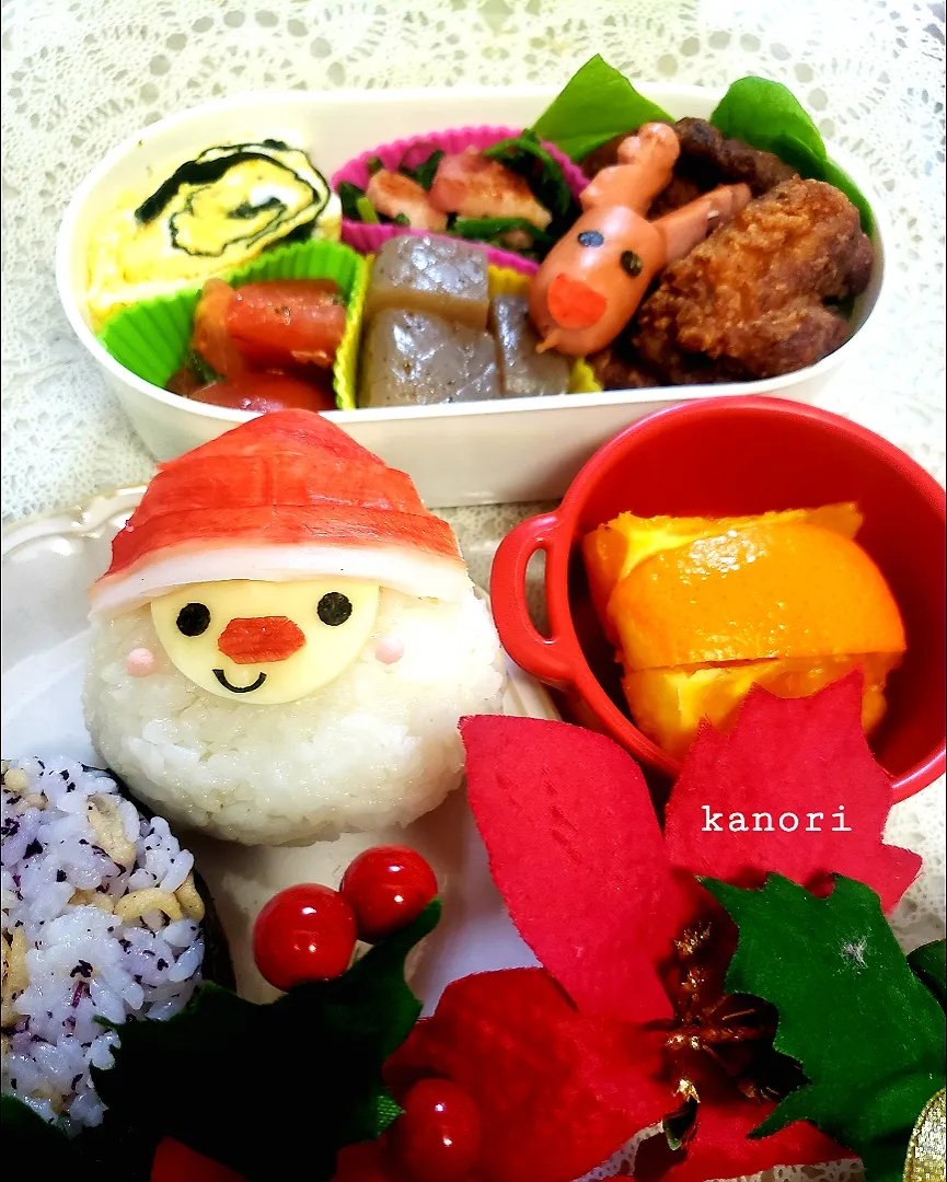 クリスマス弁当～末っ子社会科見学～|かのりさん