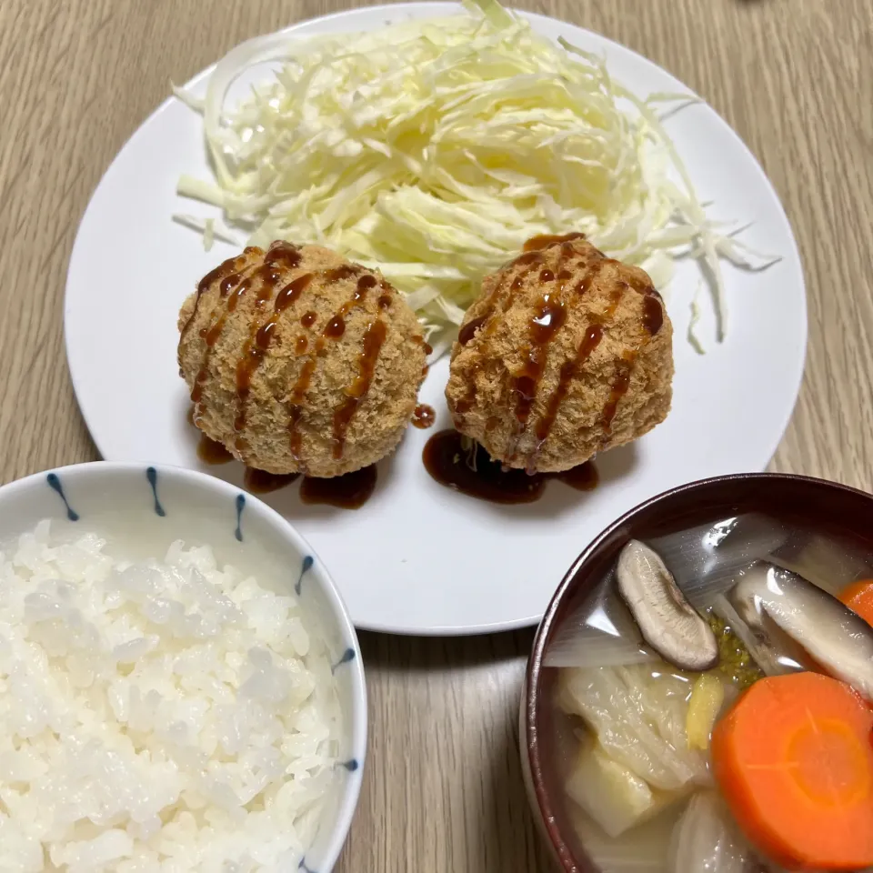 Snapdishの料理写真:メンチカツ|seiko Oさん