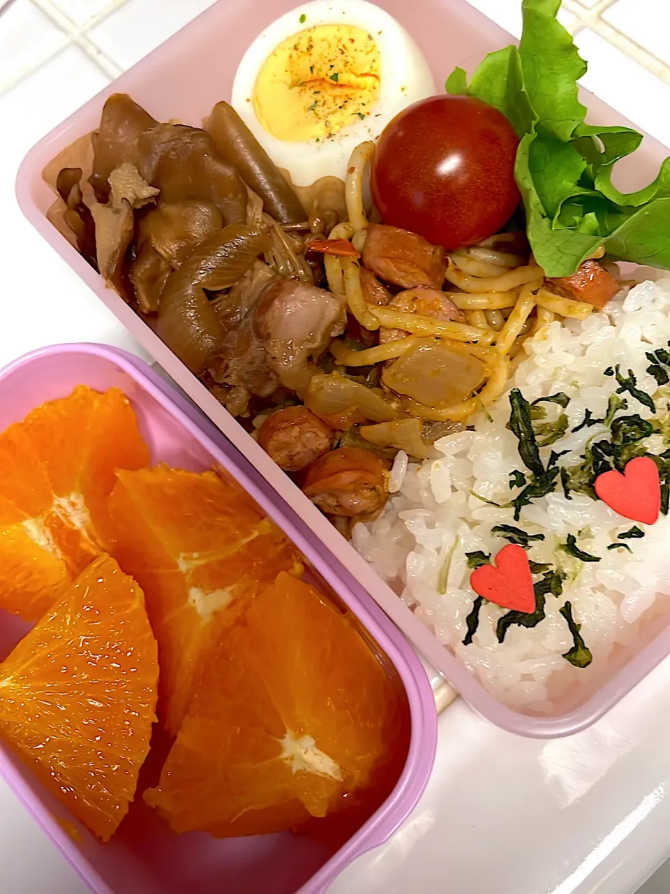 煮豚とパスタのお弁当|雑草シェリーさん