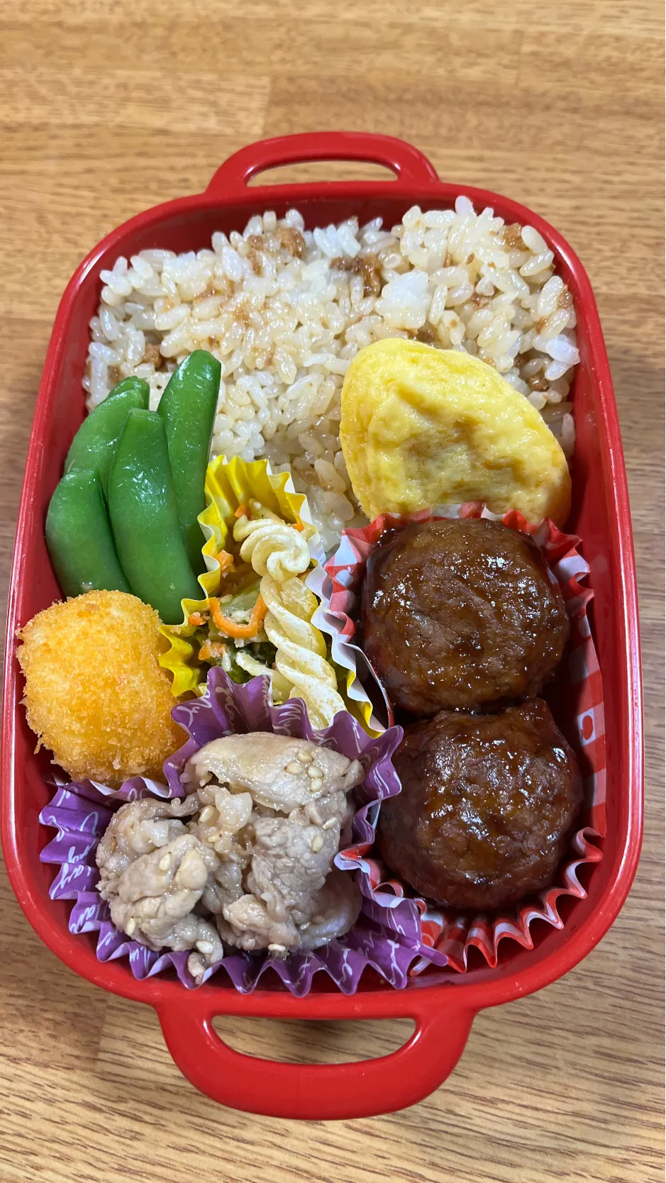 都合により冷食ばっかりの娘ちゃん弁当2022.12.8|すずまゆさん