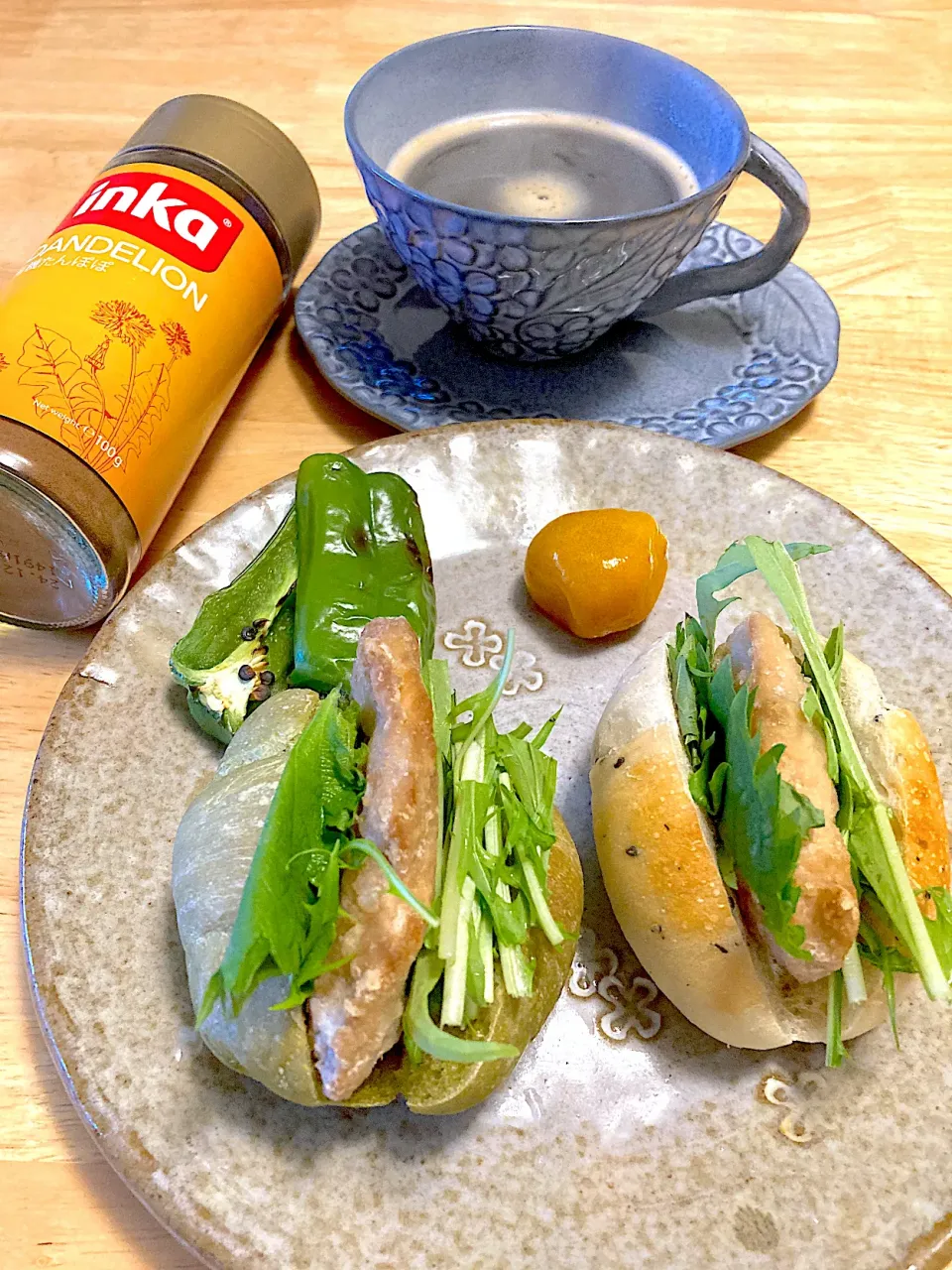 ささみカツサンドandタンポポ珈琲でおひとりランチ( ´͈ ᗨ `͈ )◞♡⃛|さくたえさん