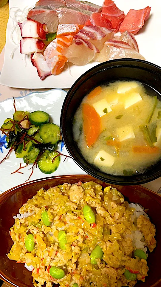 鶏そぼろあんかけ丼。|美羽さん