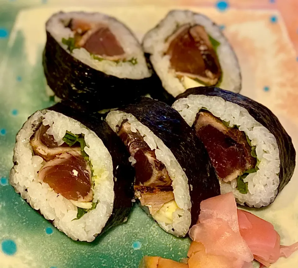 土佐巻きde昼飲み・・|ばくあんしゃさん