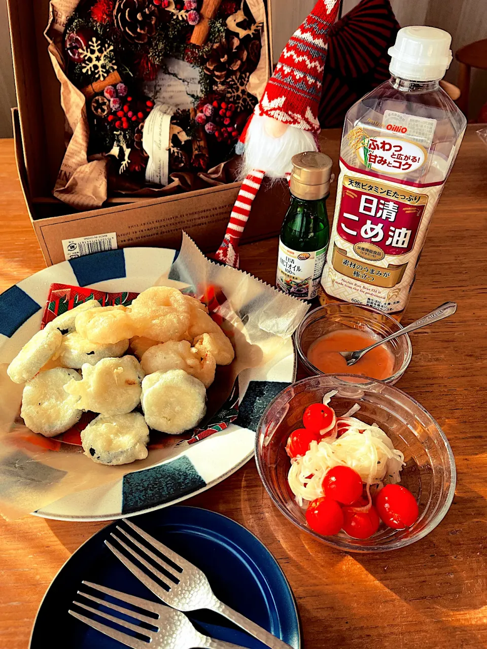 ズッキーニとエビのフリット＆マリネ🍽|まどさん