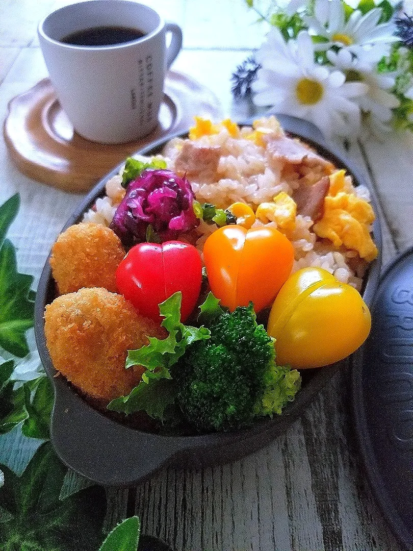 豚バラ炒飯弁当|sugar beansさん