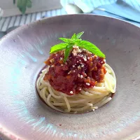 りんりんさんの料理 濃厚トマトソースのパスタ