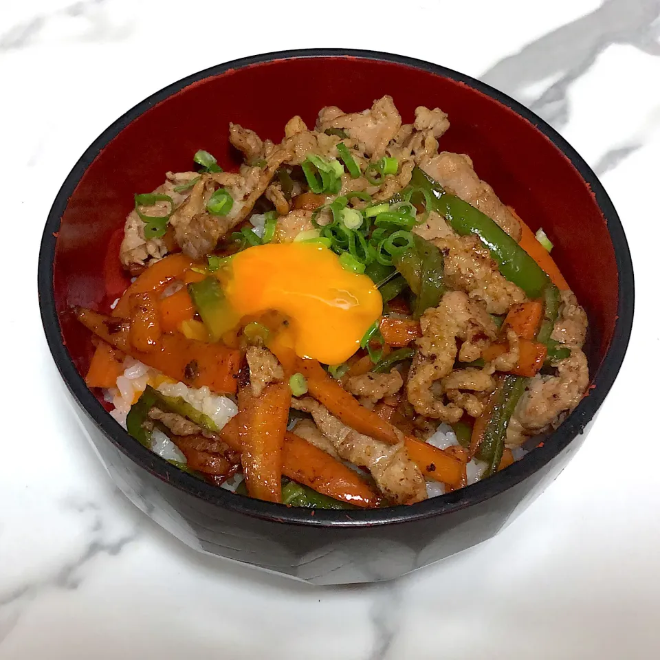 Snapdishの料理写真:野菜炒め丼|のりたまさん