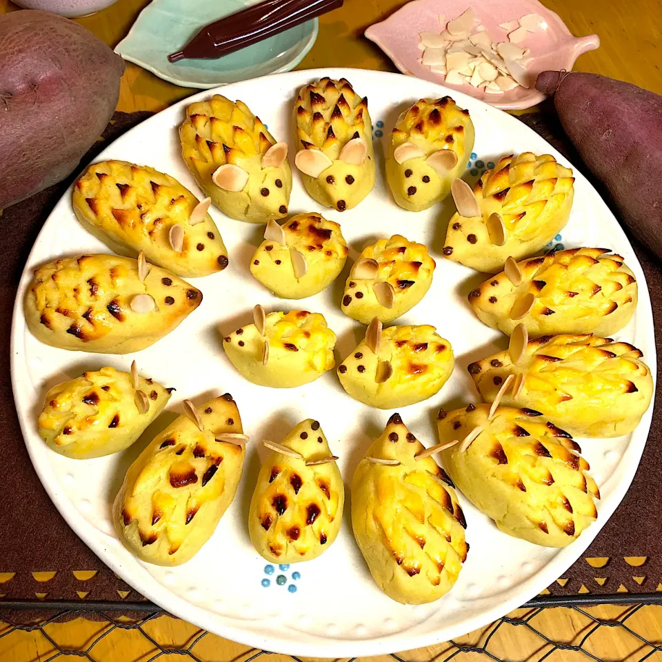 はりねずみさんのちょっと和風なスイートポテト🦔🍠|さらっと🍀さん