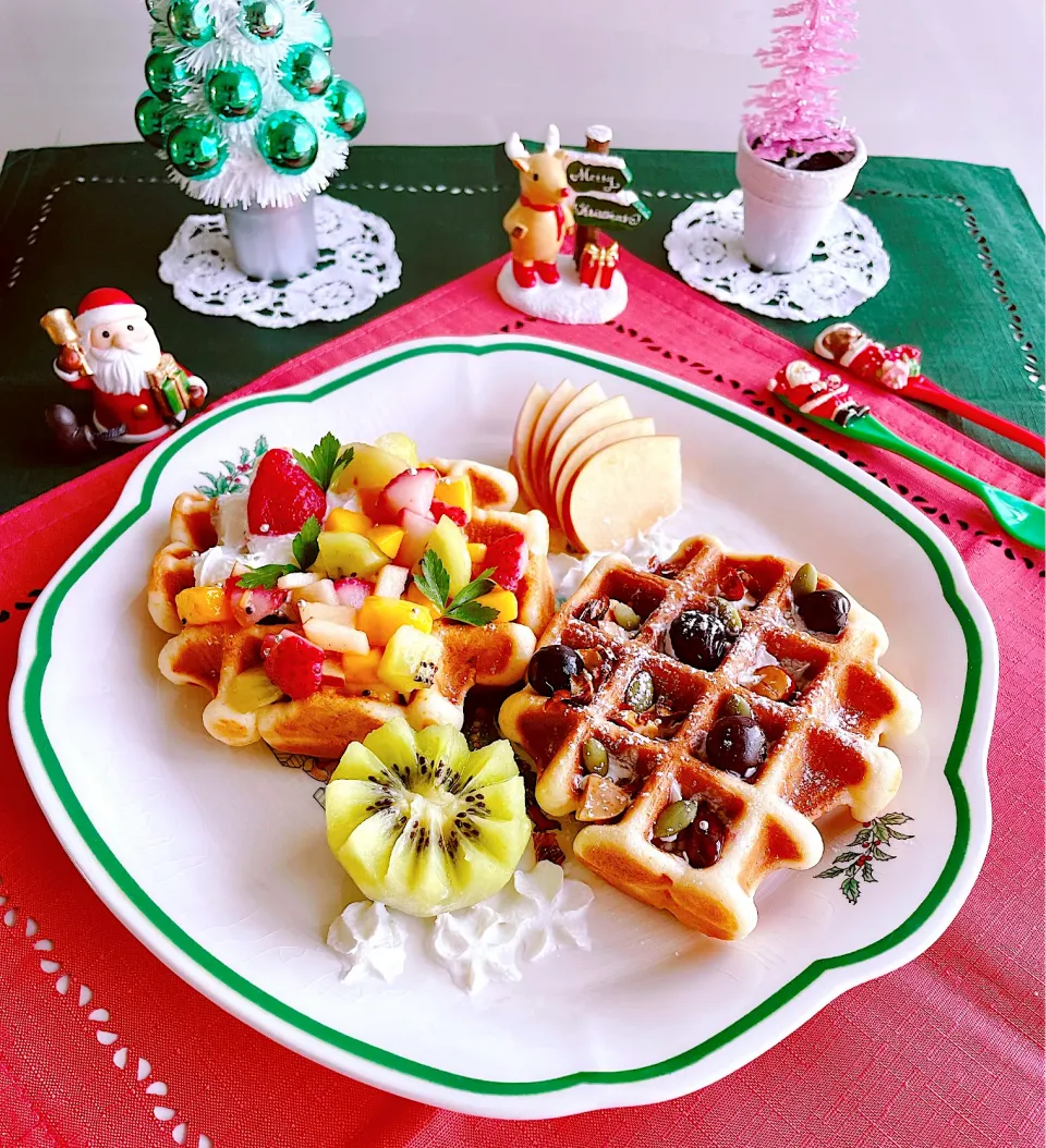 ✨🎄.*Xmas waffle🧇🎄.*🎅🏼✨|ちゃべさん