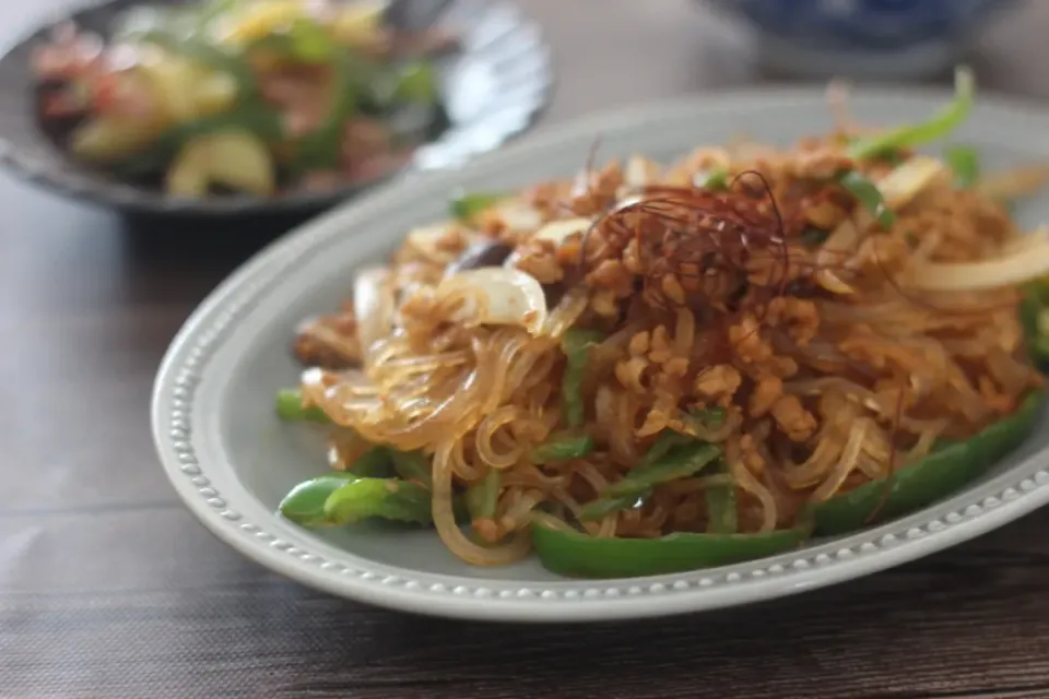 TOFUミートのチャプチェ|ちいさなしあわせキッチンさん