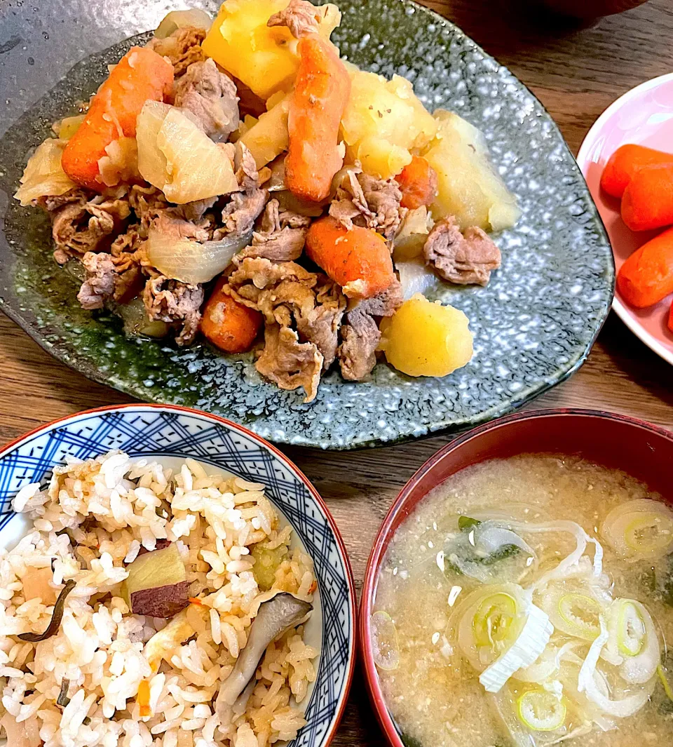 炊き込みご飯、肉じゃが|Masamiさん