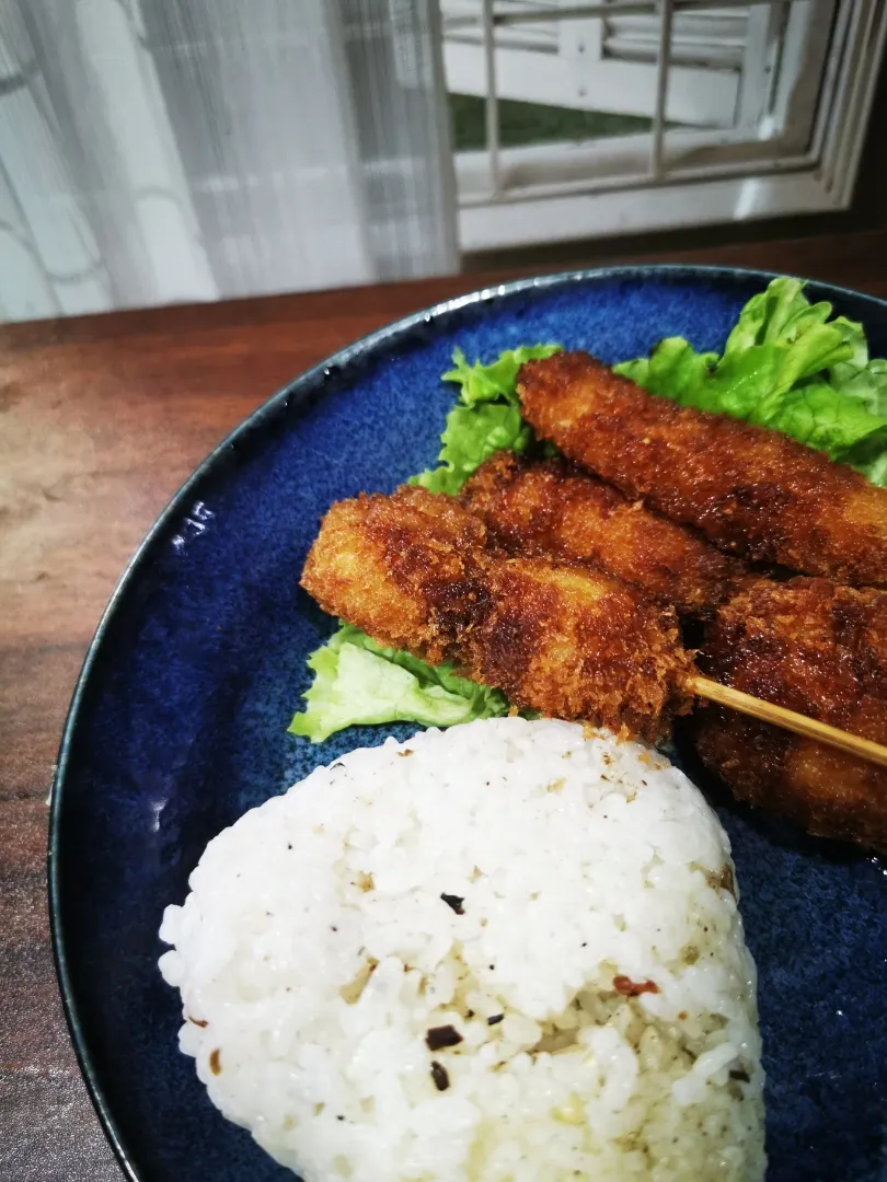 大阪名物〜串かつ定食👌グ〜です😺ゃあ😀|ペンギンさん