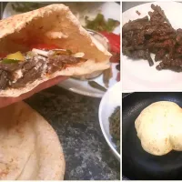 Snapdishの料理写真:Shawarma and pitta bread|Yoyiさん