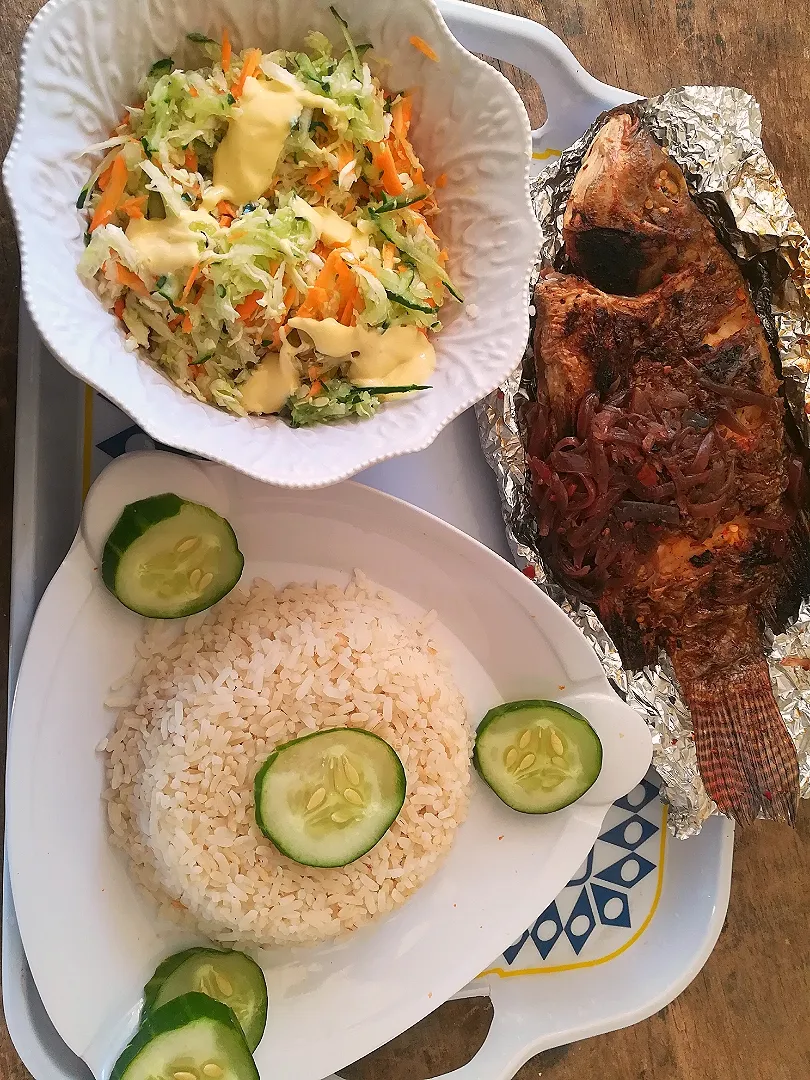 Rice with grilled fish|Salma Sani Yauさん