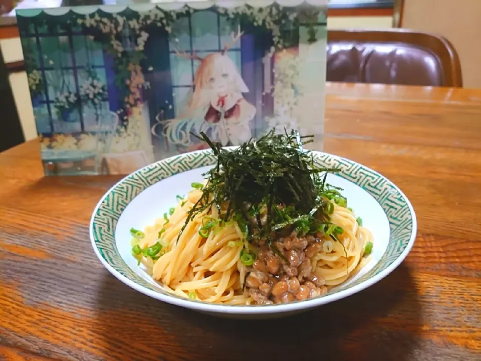 リュウジさんレシピの納豆パスタ|わんこ餅さん