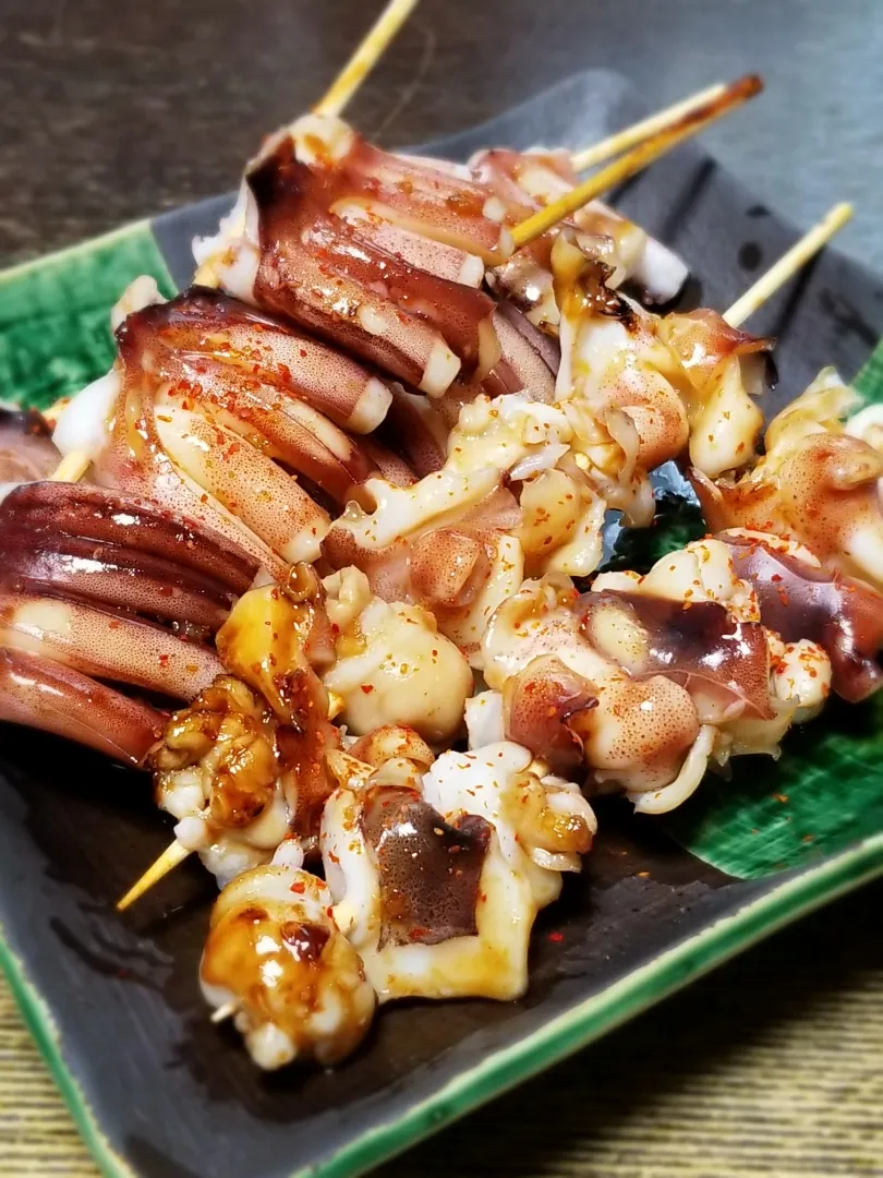 照り照り🦑トンビ軟骨串とゲソ串|ぱんだのままんさん