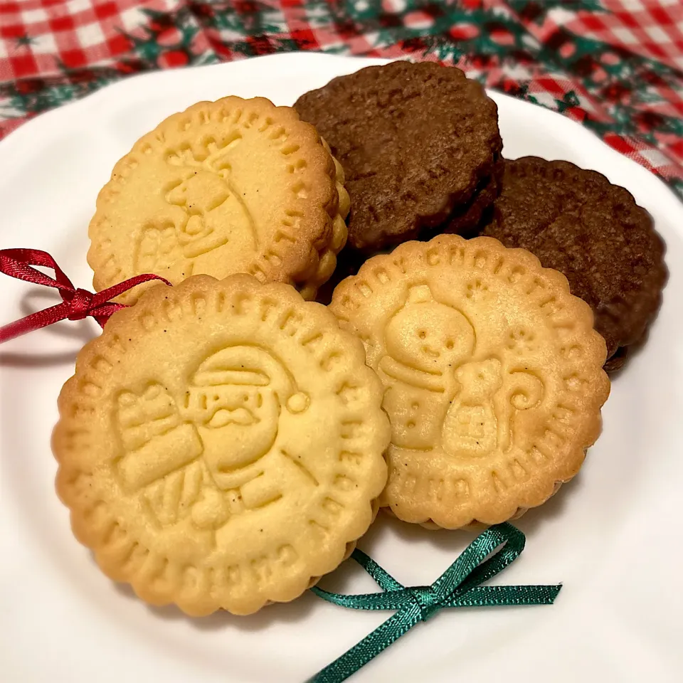 クリスマスのチョコサンドクッキー☆|ましてさん