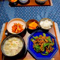 大豆のお肉で青椒肉絲