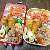 Snapdishの料理写真:娘＆自分弁当♪22.12.14|れもんてぃさん