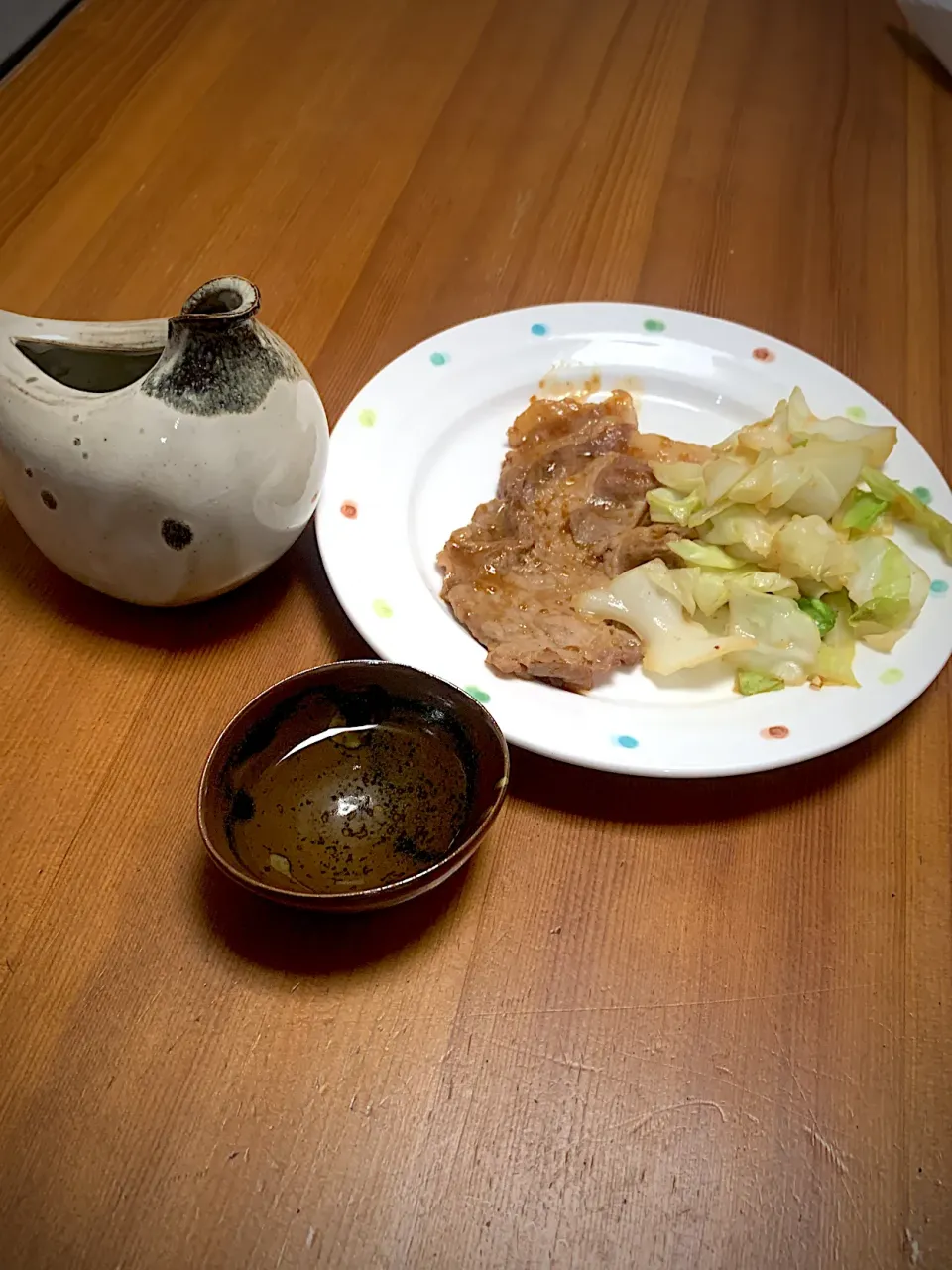 イヌ娘による 豚肉生姜焼き&味覇キャベツ　美味しいよ。ありがとう😊|Mzkさん