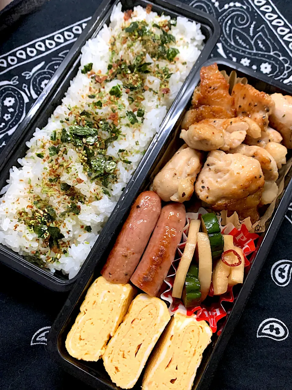 Snapdishの料理写真:スパイスチキン弁当|ちょんさん