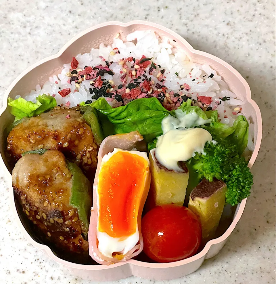 Snapdishの料理写真:肉詰めピーマン弁当|besさん