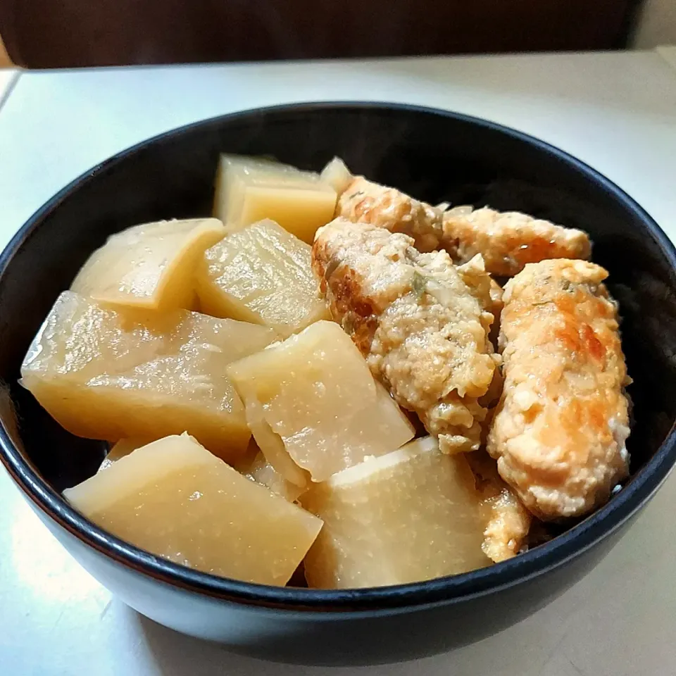 大かぶらと鶏つくねの煮物|あかね空さん