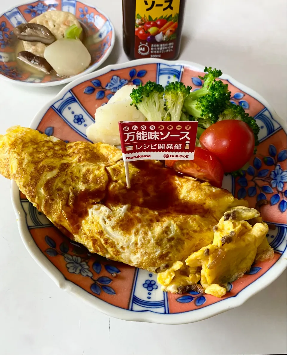 合挽肉とジャガイモのオムレツでワンプレートランチ|naho_nonaさん