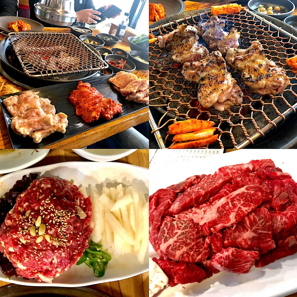 韓国出張5日目🇰🇷 ランチは春川(チュンチョン)のダッカルビ→夜は韓牛🐃焼肉＆ユッケ　　おもてなしはとっても嬉しいんだけど、流石にもう焼肉は飽きてきた〜😂💦|BUBUさん