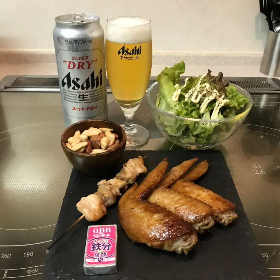 冷凍庫の残り物を解凍して家飲み|sanaeさん