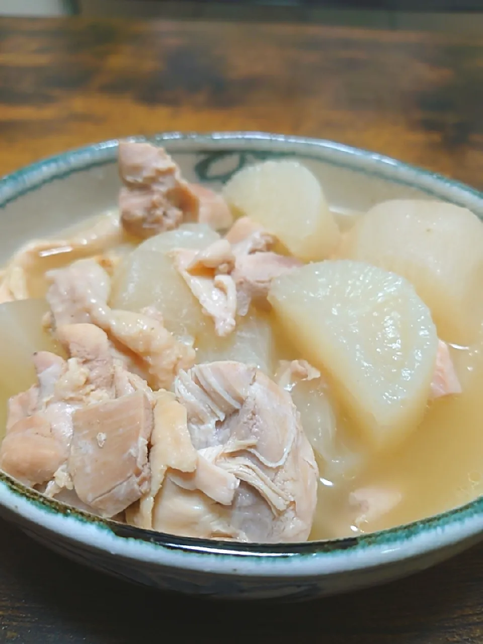 鳥もも肉と大根の煮物。|闇夜の狸さん