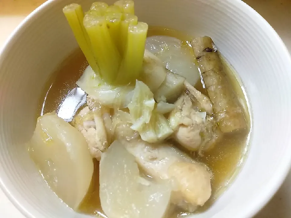 鶏手羽元とごぼうとかぶの煮物|kadaoさん