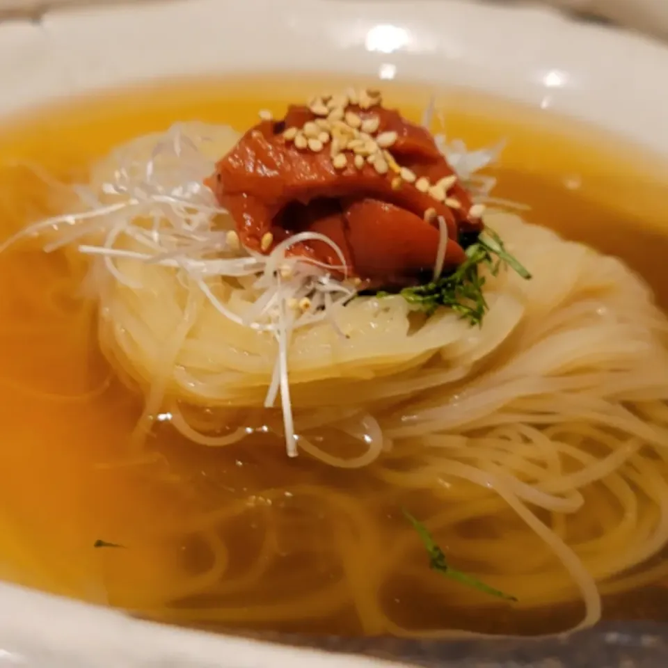 Snapdishの料理写真:韓国式梅冷麺なのだな😄👍🏼|みちるなのださん