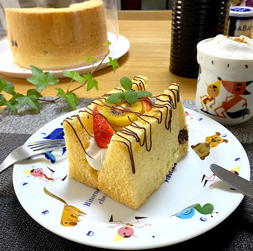 チョコチップシフォンケーキで、シフォンサンド|sakurakoさん