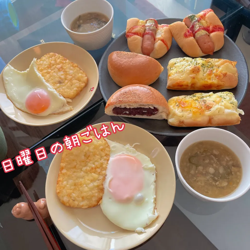 日曜日の朝ごはん🥐セブンイレブンのパン|emahaさん