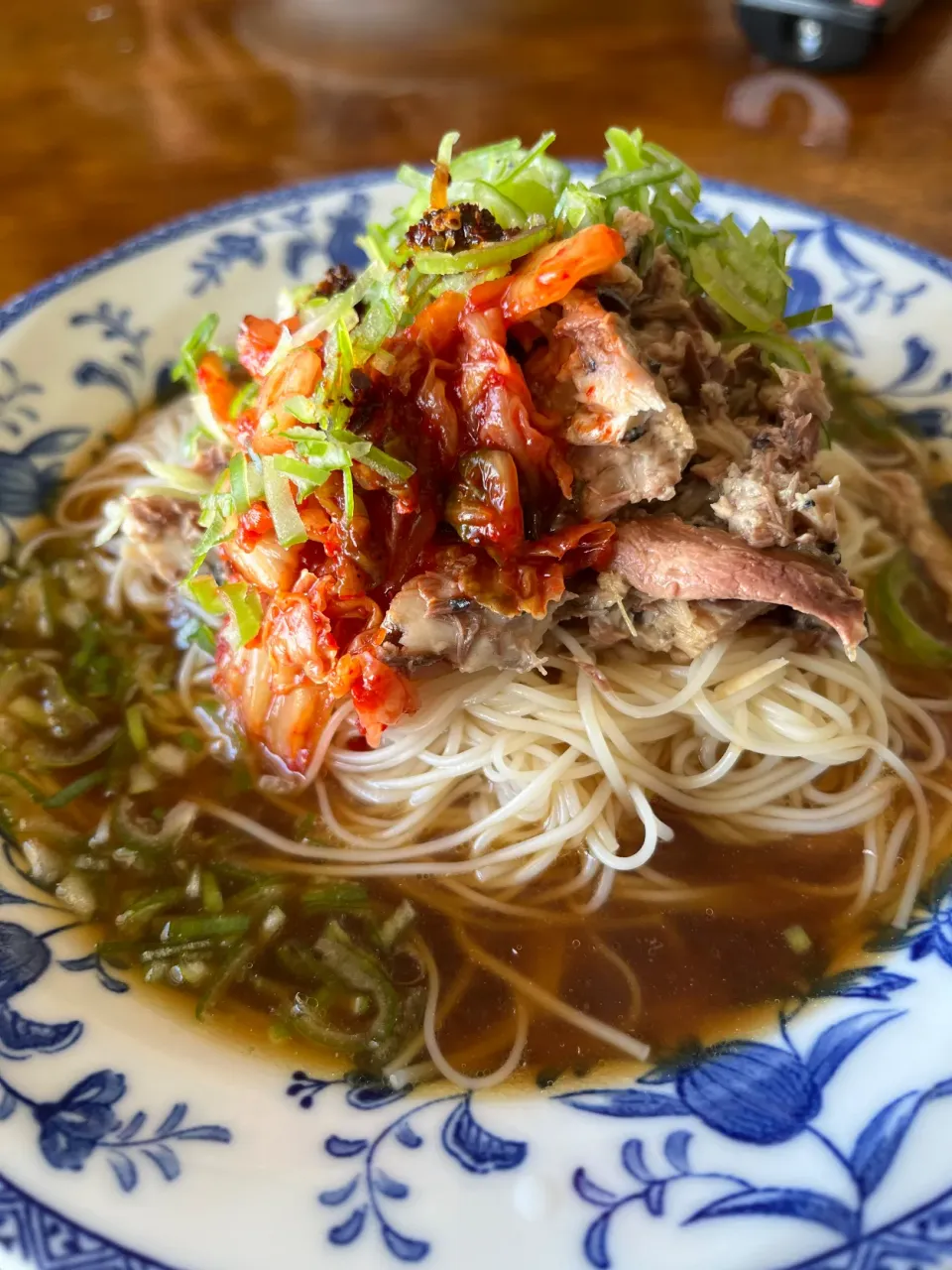 鯖缶キムチ素麺|さんだーさん