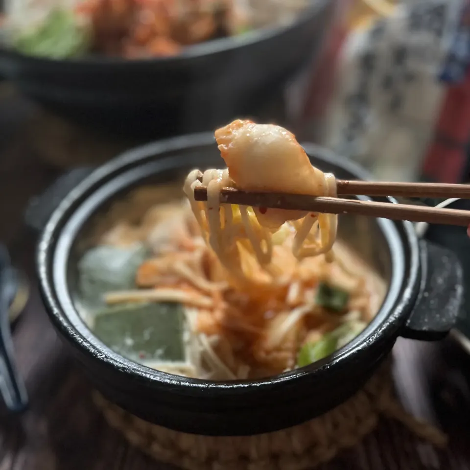 キムチandチキン力うどん鍋|ひろこさん