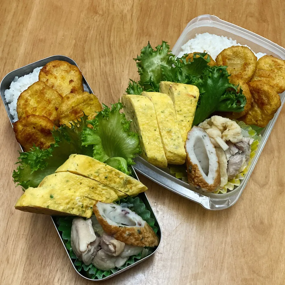 Snapdishの料理写真:高３高１兄弟弁当🍱♬.*ﾟ|ぐにゅまる２さん