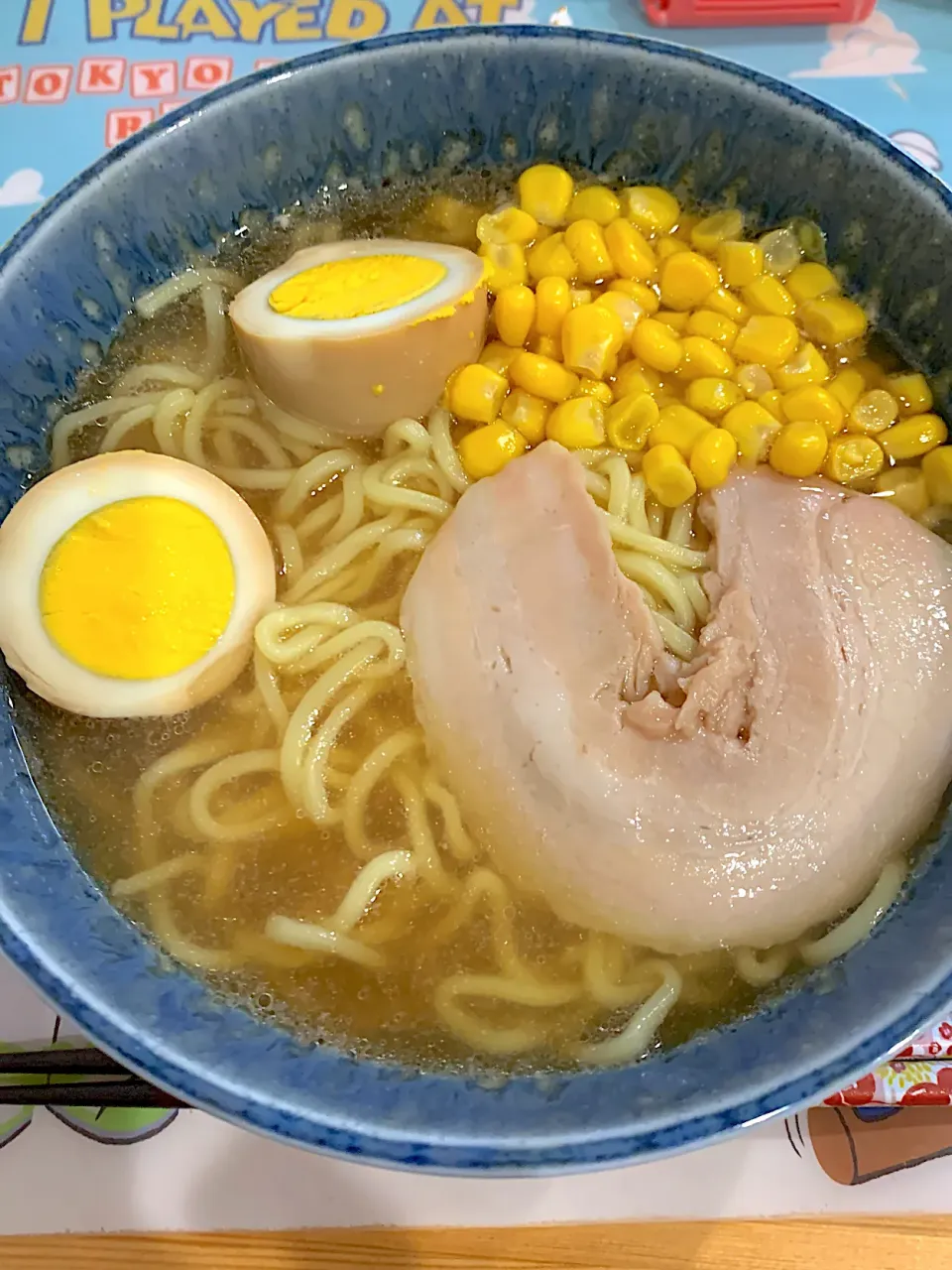 コストコのロティサリーチキン でとった鶏がらスープで☆醤油ラーメン|ぺろたんさん